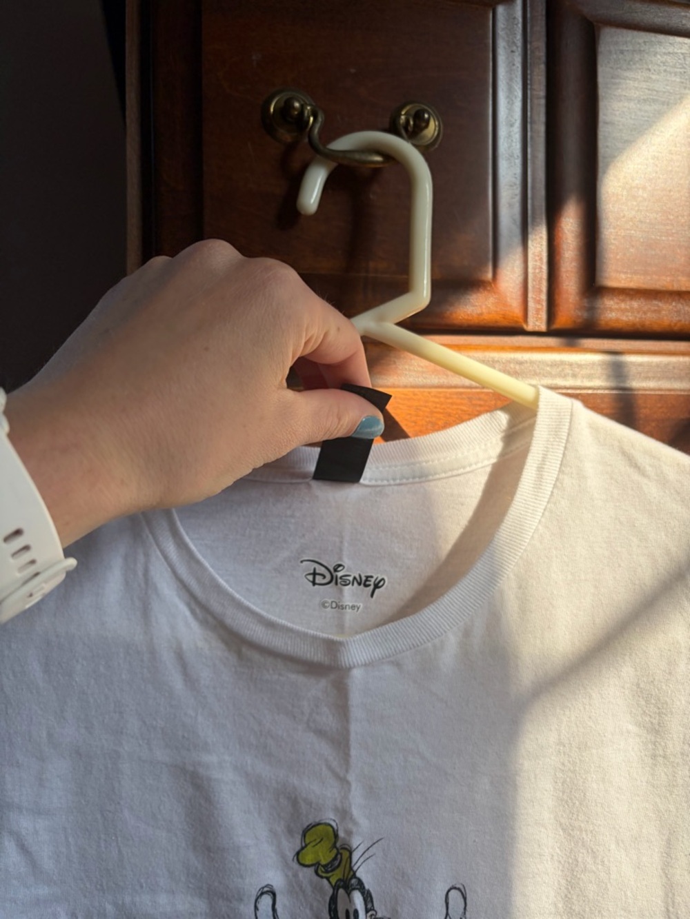 Disney Men’s White Short Sleeve Tee with Character Graphic